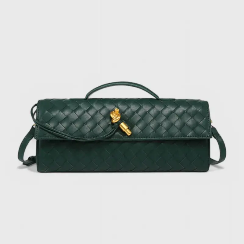 Clerida - Clutch Melanie con Detalle de Nudo Dorado
