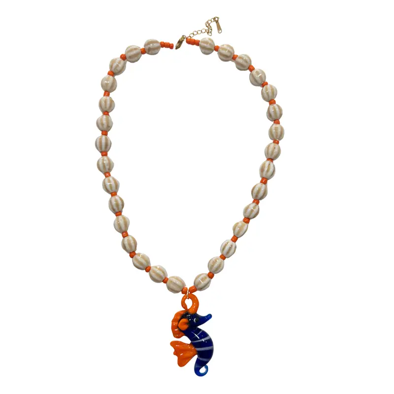 Collar ceramica y cristal Caballito de Mar