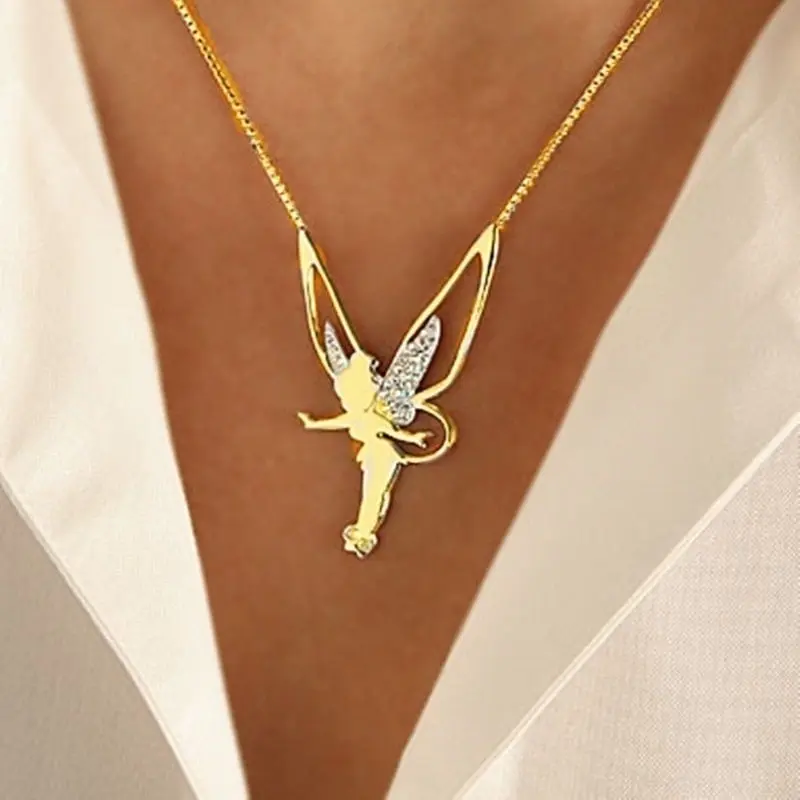 Collar con Colgante Hada en Oro