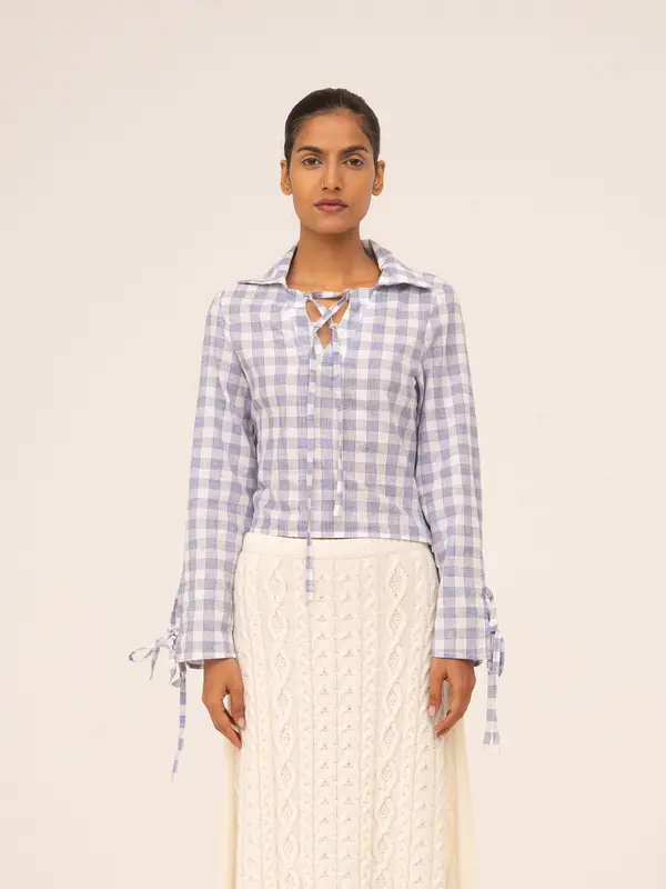 Commute Plaid Blue Shirt