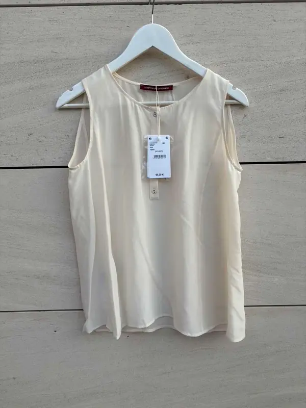 COMPTOIR DES COTONNIERS. Top beige seda