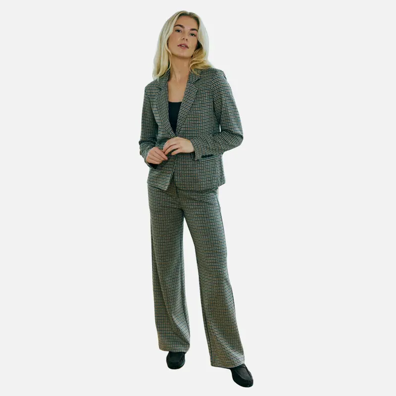 Conjunto de americana y pantalón ancho cuadros - Freequent