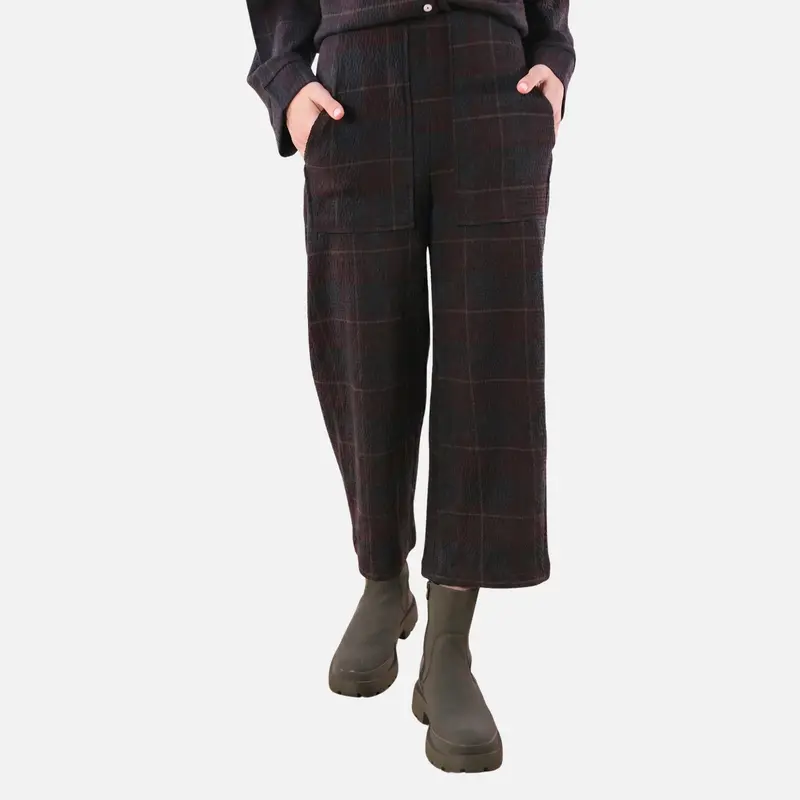 Conjunto de blusa y pantalón cuadros - PAN