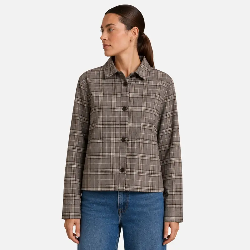 Conjunto de chaqueta y pantalón culotte de cuadros - Freequent