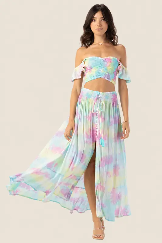Conjunto de Top y Falda Tosca Violet Smoke