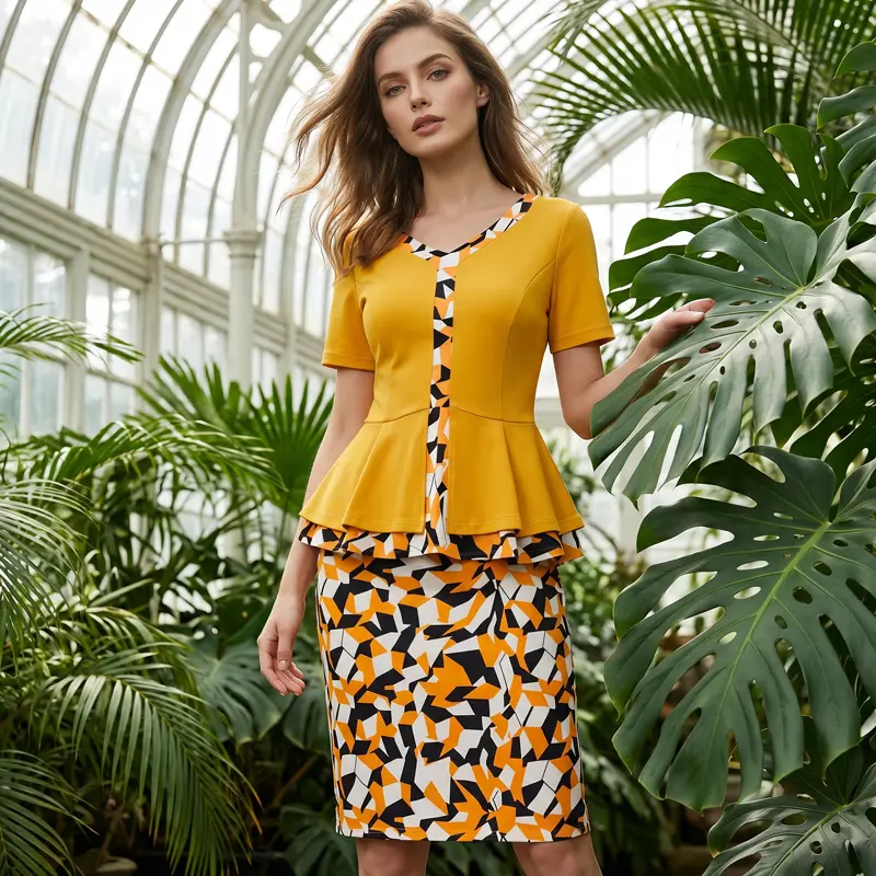 Conjunto mujer elegante con falda lápiz moderna