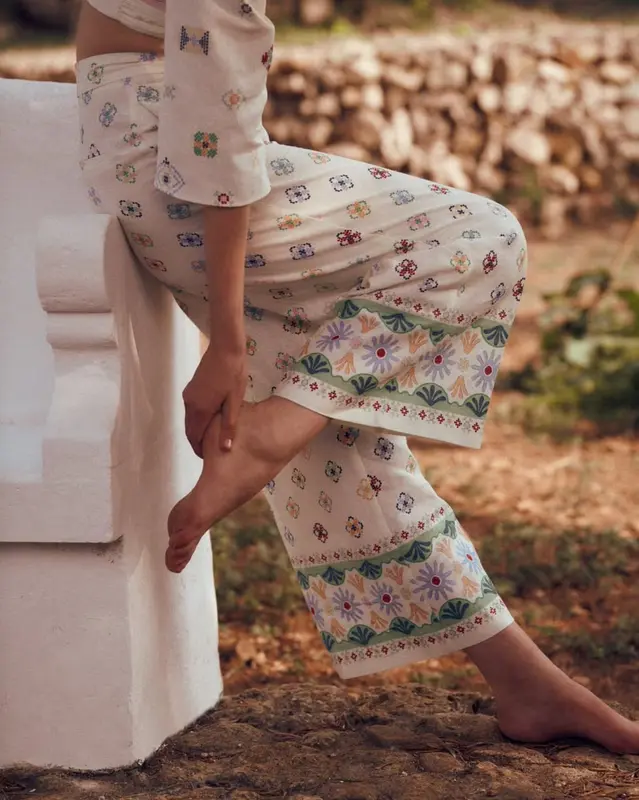 Conjunto top y pantalón estampado