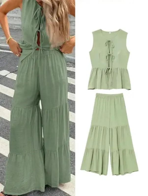 Conjunto verde fluido