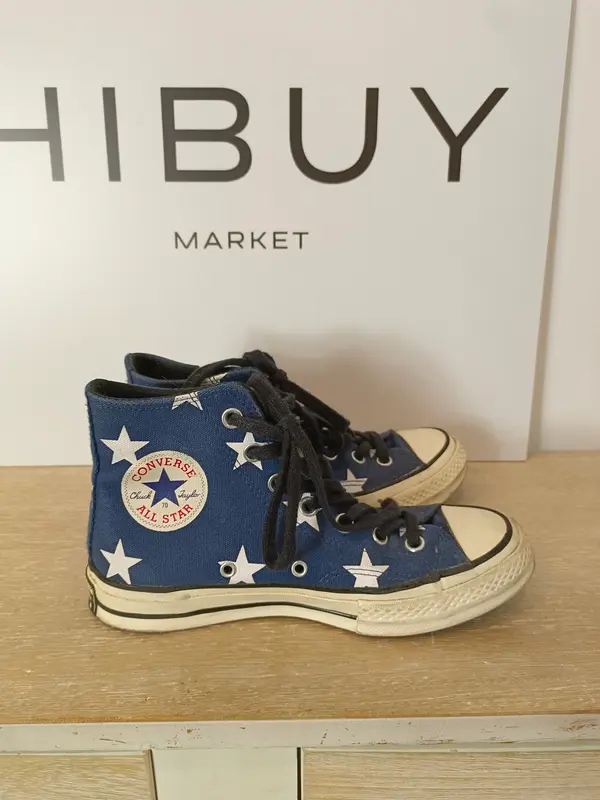 CONVERSE. Zapatillas azules estrellas T.37