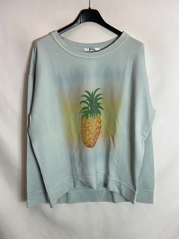 COOL THE SACK. Sudadera azul celeste piña. T M