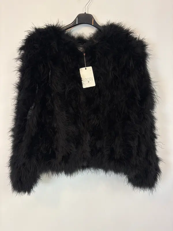 COOSY. Chaqueta plumas negros. T S/M