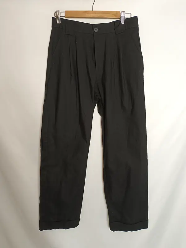 COOSY. Pantalón negro algodón T.l