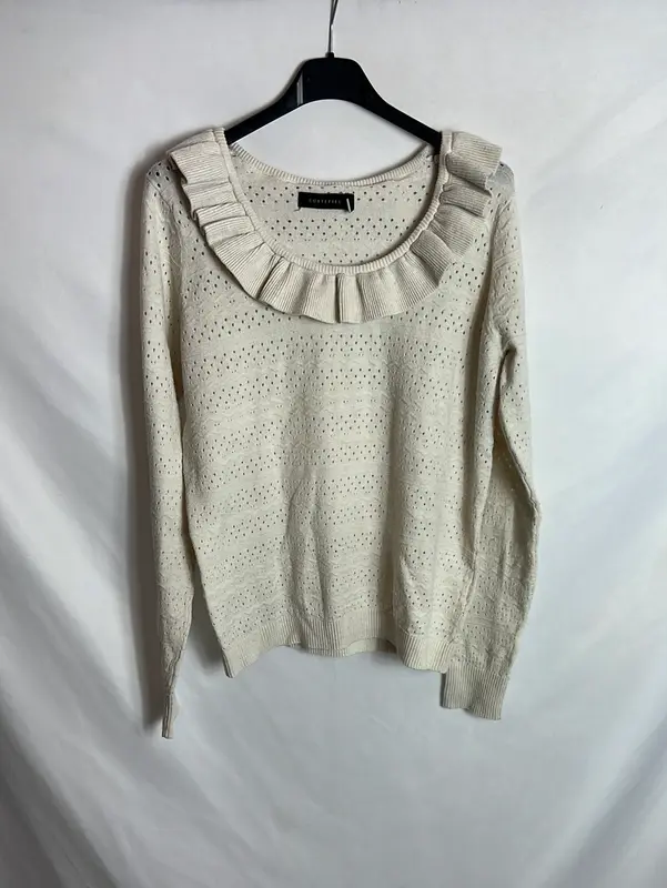 CORTEFIEL. jersey beige troquelado T.s