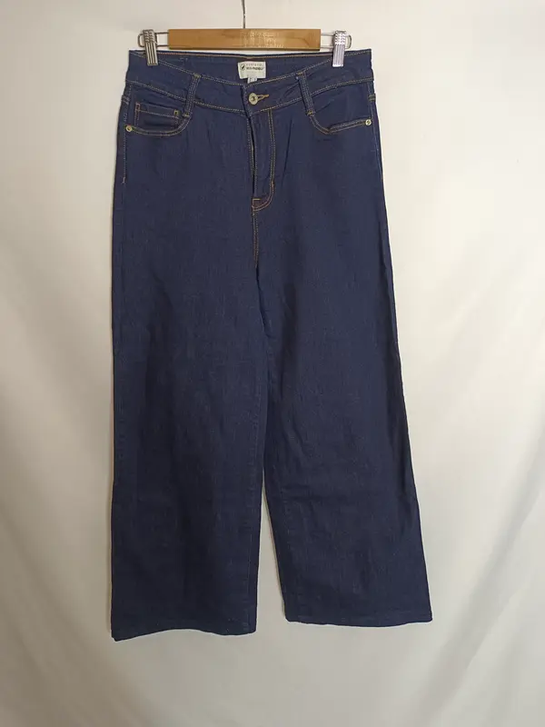 CORTEFIEL. Pantalón denim palazzo T.40