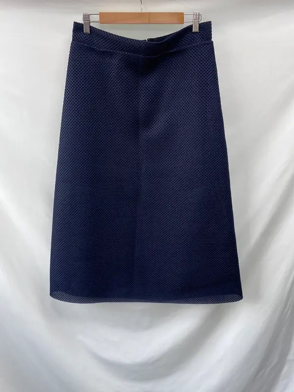 COS.Falda acampanada azul textura T.42