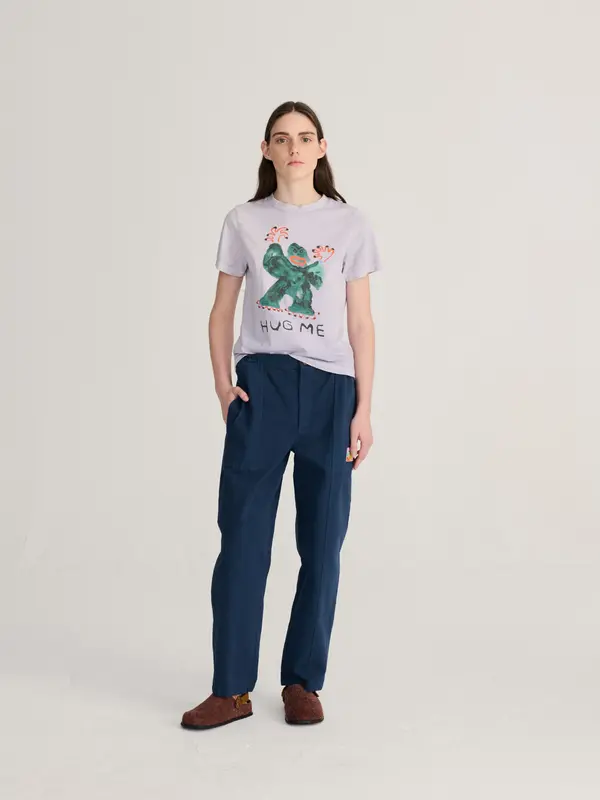 Cotton twill cocoon pants
