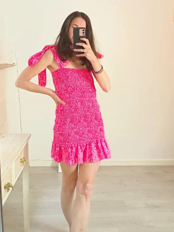 CRB.Vestido nido de abeja T.s
