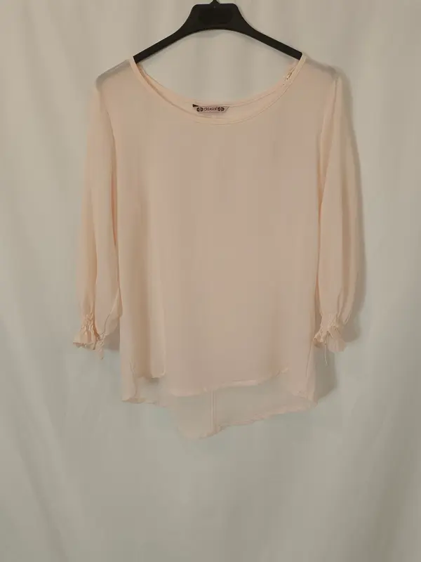 CREATE. Blusa rosa fluida T.38