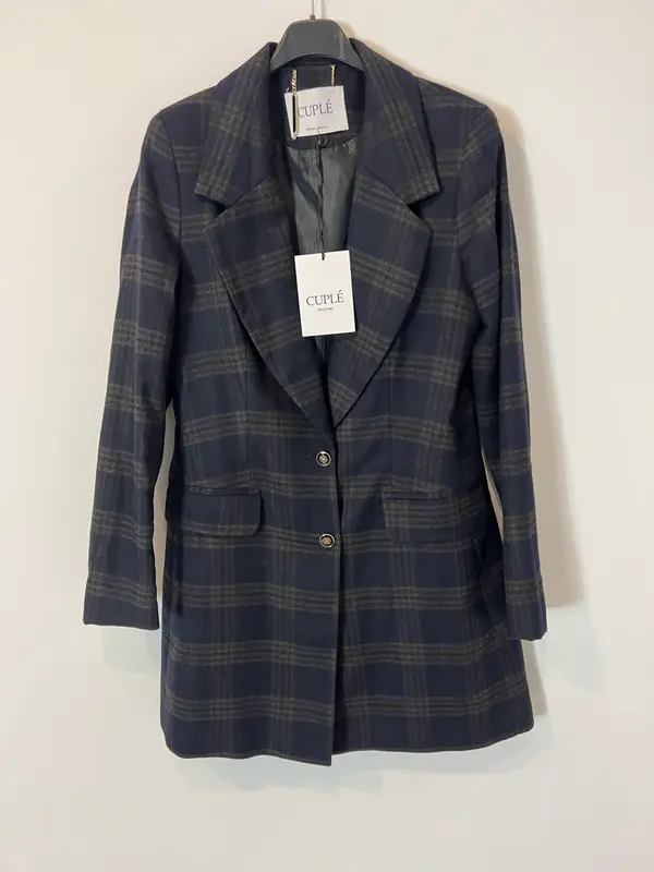 CUPLÉ. Blazer larga cuadros . T M