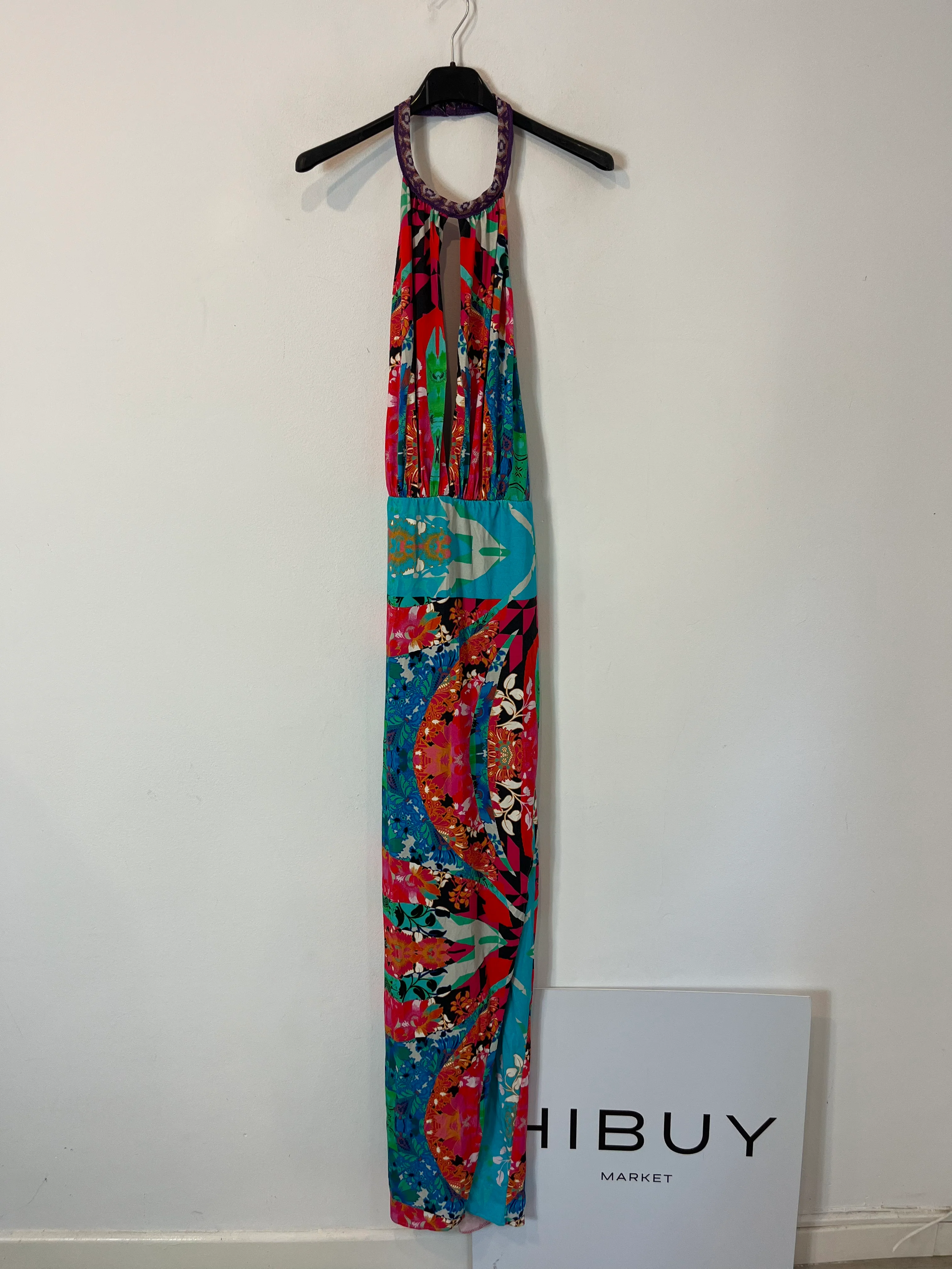 CUSTO.Vestido estampado cuello T.m