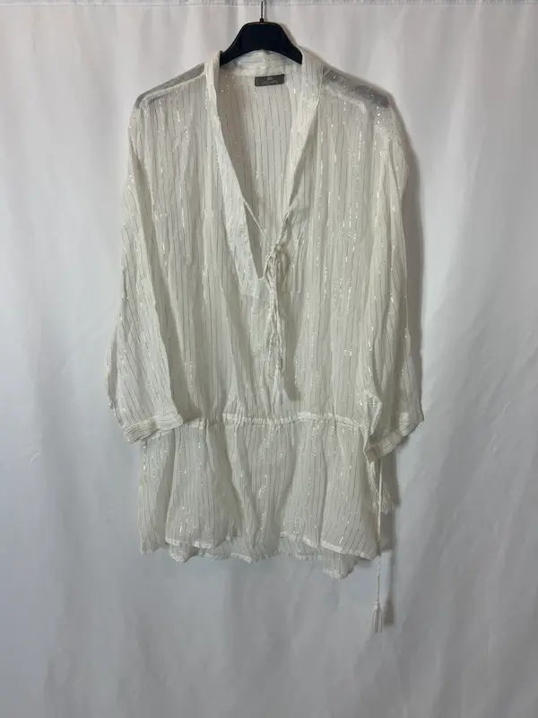 DAY A DAY.  Vestido rayas semitransparentes T.u(S)