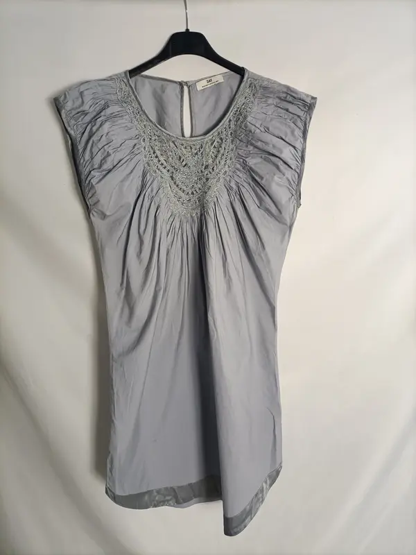 DAY. Vestido gris detalle escote T.u(s)