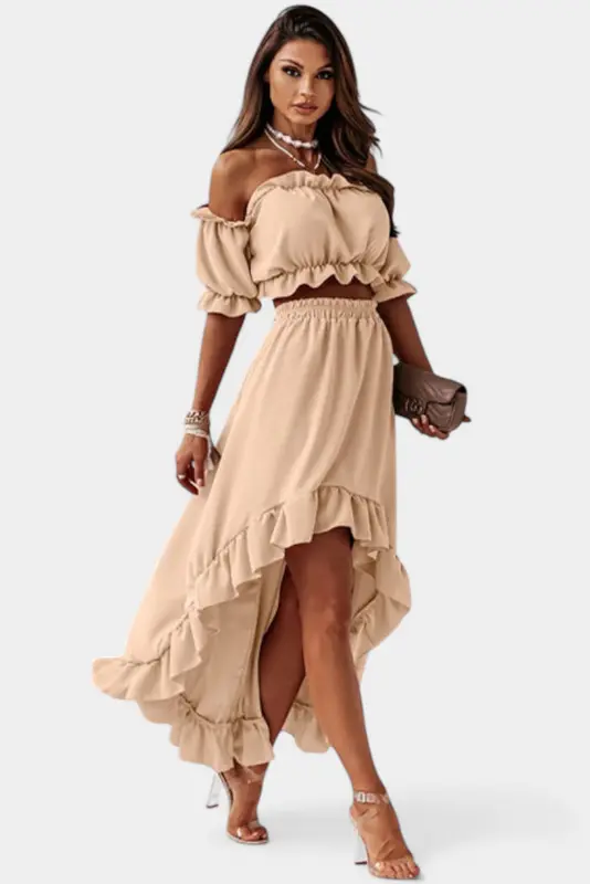 Denisse - Conjunto de 2 piezas Off-Shoulder