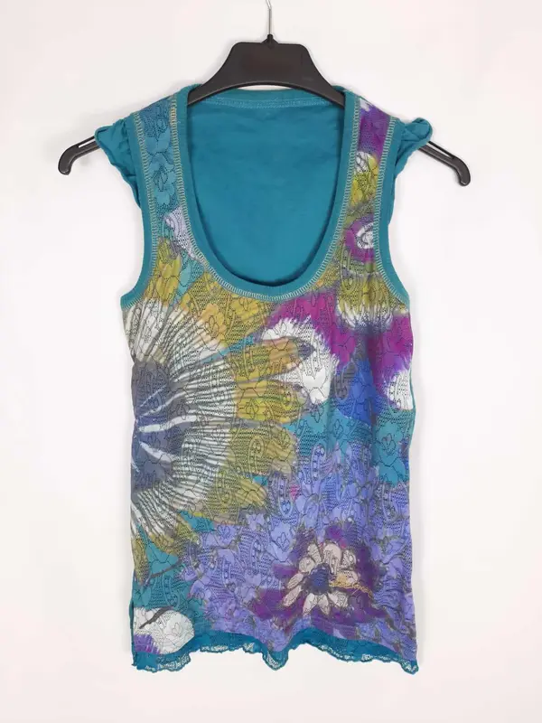 DESIGUAL. Camiseta sinmangas estampada T. s