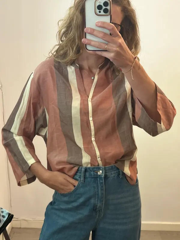 DIEGA. Blusa fluida rayas T.xs