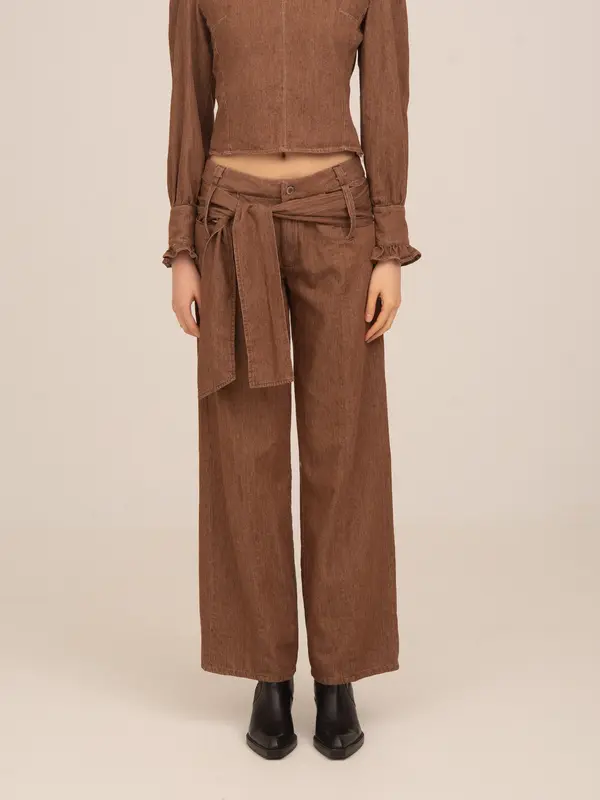 District Brown Denim Pants