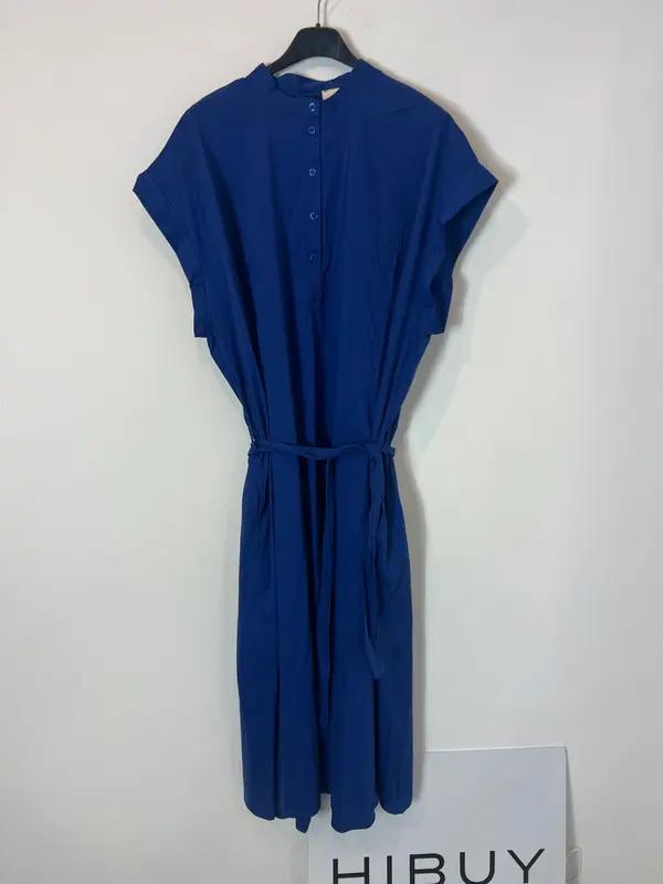 DIXIE. Vestido fluido azul  T.s (M)