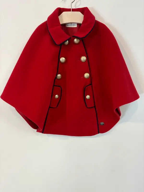 DOLCE PETIT. Capa roja botones. T 4 años