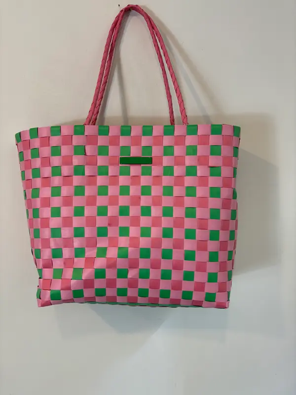 DRUNK ELEPHANT. Bolso tote mimbre bicolor