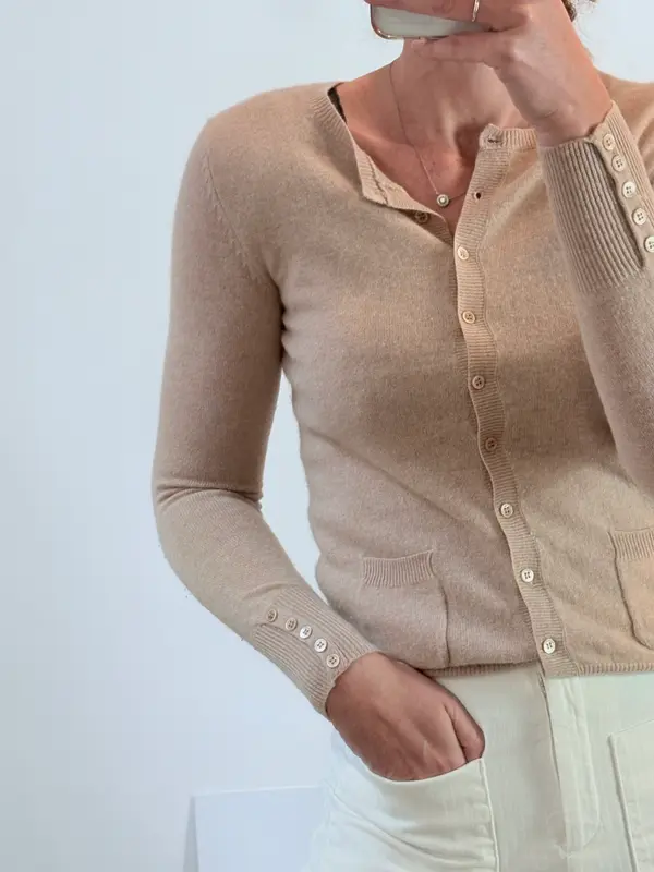 EASY WEAR. Chaqueta beige cashmere