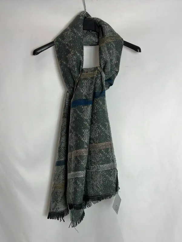 EFERRI .Bufanda gris estampada