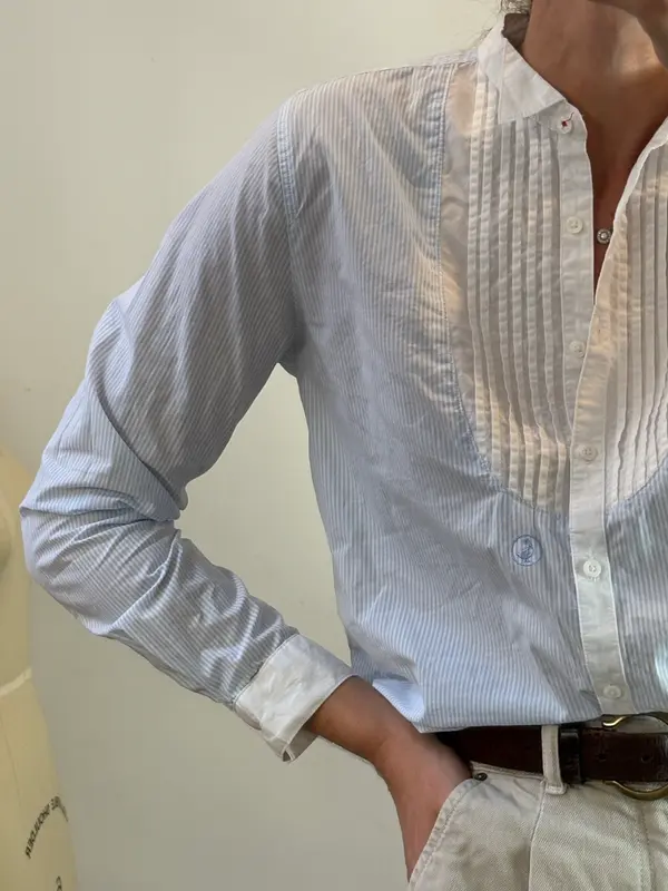 EL GANSO. Camisa rayas detalle escote