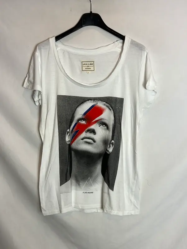 ELEVEN PARIS. Camiseta blanca cara. T L