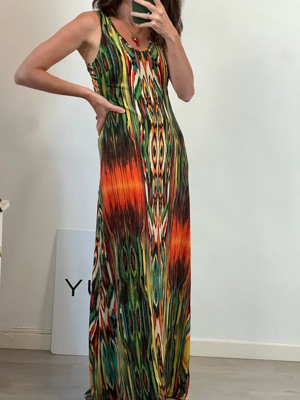 ELISSA. Vestido largo rayas colores T.s
