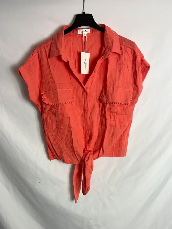 EMMÁ ELLA. Blusa manga corta anudada. T S/M