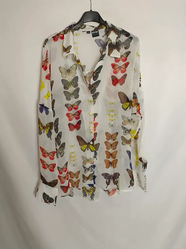 ERRE. Blusa banca mariposa T.s