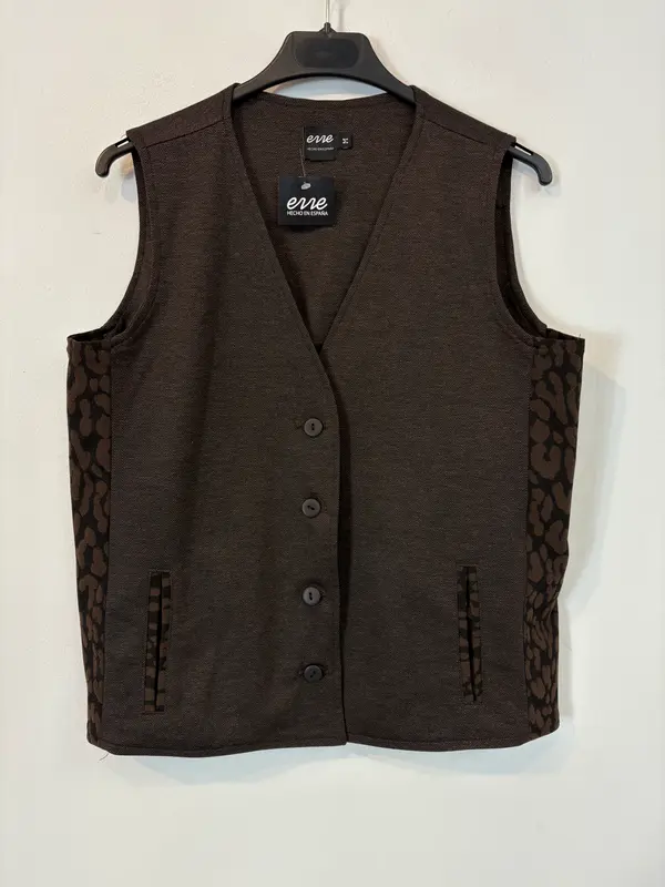 ERRE. Chaleco espiga animal print