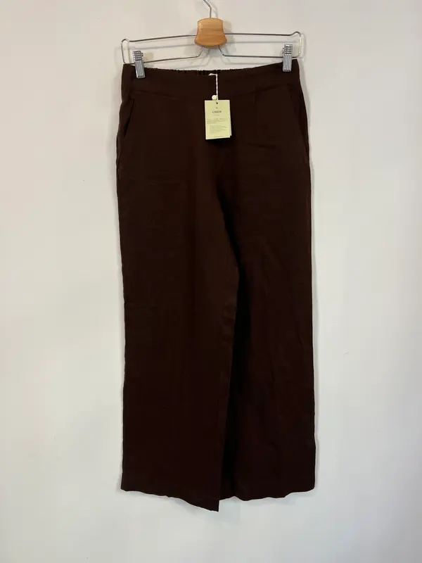ESE O ESE. Pantalón marrón lino
