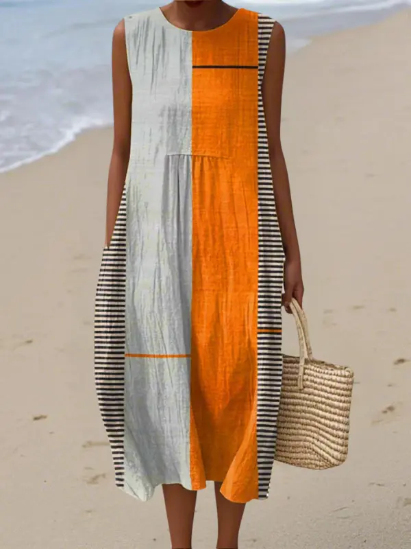 Ester | Colour-Block Midi Dress