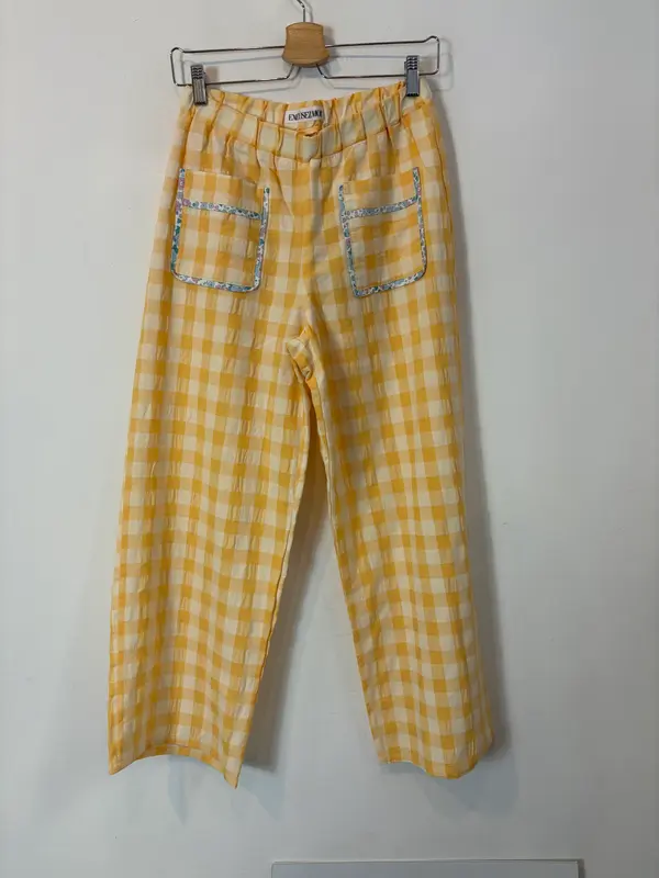 EXCUSEZ MOI! Pantalón cuadros detalles bolsillos