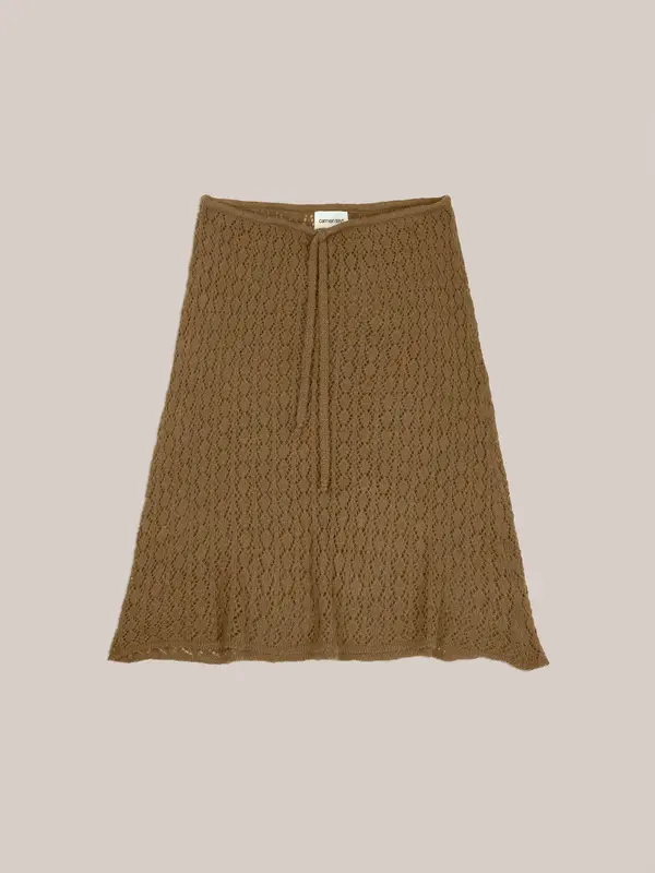 Exile Green Knit Midi Skirt