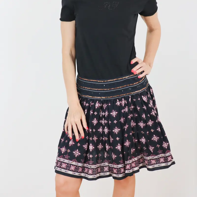Falda corta estampada flores Roxy