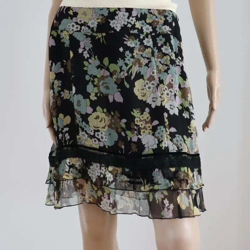 Falda corta estampada seda Lui Jo