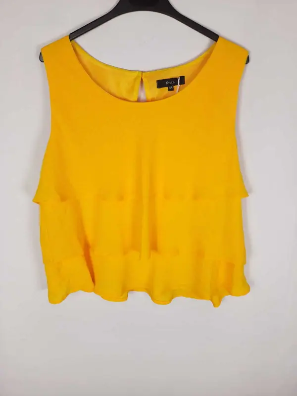 FESTA. Top amarillo volantes T.44