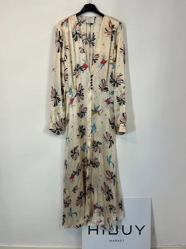 FORTE FORTE. Vestido largo seda estampado. T 1 (S)