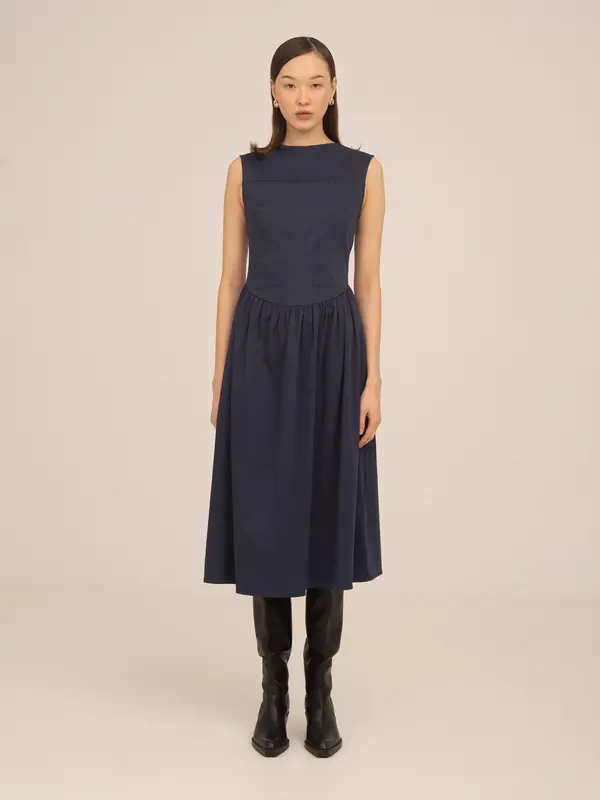 Frame Blue Midi Dress